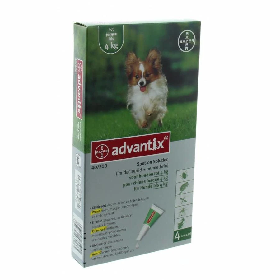 Bayer Advantix Spot-on Hond 6 Pipetten 3 Bayer Advantix Spot-on Hond 6 Pipetten