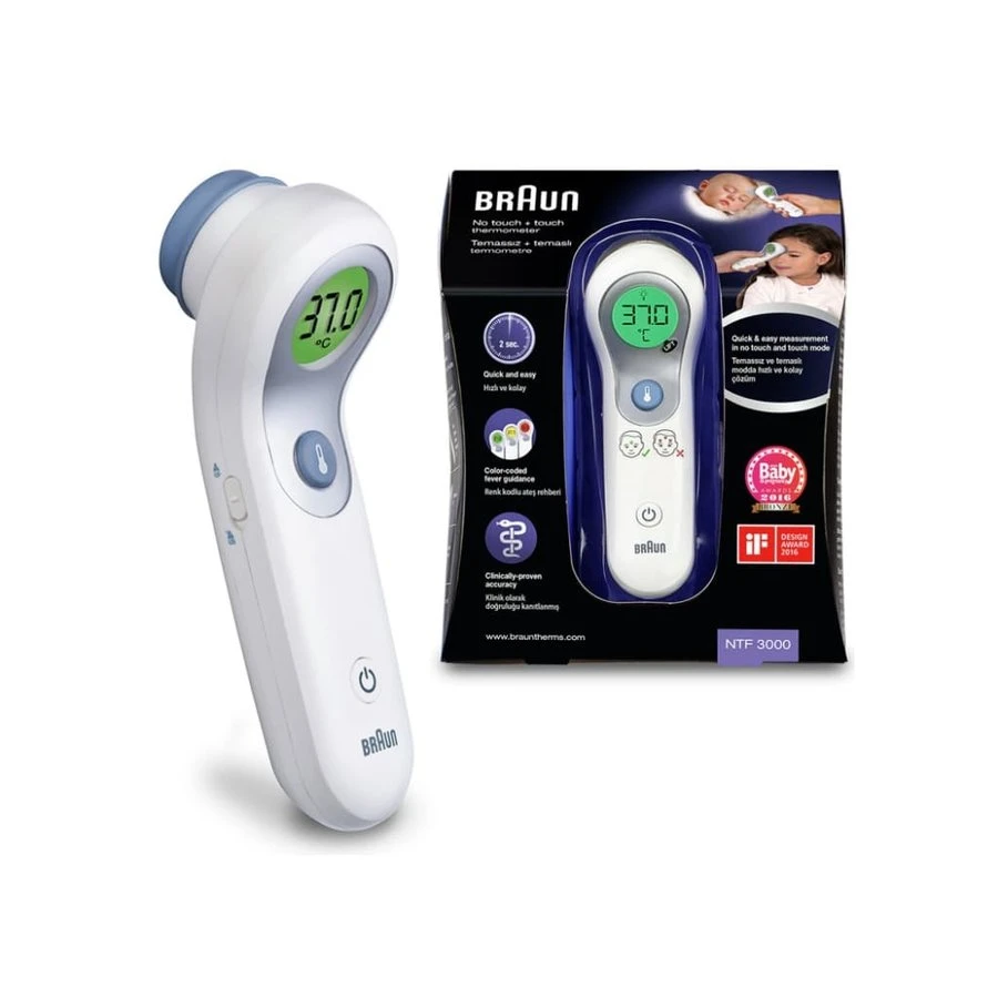 Braun Voorhoofd Thermometer NTF3000 3 Braun Voorhoofd Thermometer NTF3000