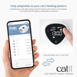 Catit Pixi Smart 6-meal Feeder -PetPlezier Verkoopwinkel catit pixi smart 6 meal feeder 2