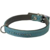 Junai.nl Hondenhalsband Nappa Met Strass Turquoise/Grijs 1 Junai.nl Hondenhalsband Nappa Met Strass Turquoise/Grijs -PetPlezier Verkoopwinkel junainl hondenhalsband nappa met strass turquoise