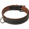 Junai.nl Hondenhalsband Soft Gevoerd Zwart / Cognac 1 Junai.nl Hondenhalsband Soft Gevoerd Zwart / Cognac -PetPlezier Verkoopwinkel junainl hondenhalsband soft gevoerd zwart cognac