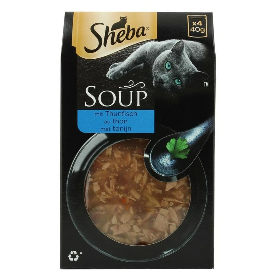 Sheba Soup Tonijn Mp 4x40gr 3 Sheba Soup Tonijn Mp 4x40gr
